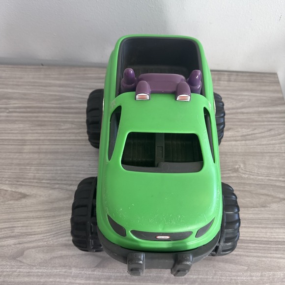 Vintage Played With Little Tikes Rugged Riggz Green Monster Truck Toy - Picture 4 of 7